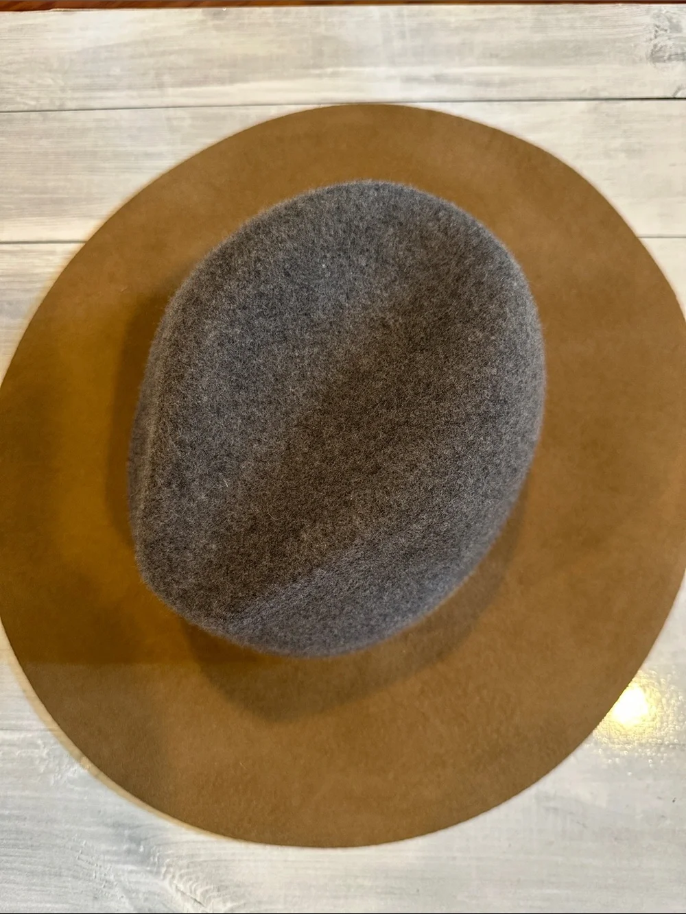 Zara | Accessories | Zara Twotone Wide Brim Wool Hat In 